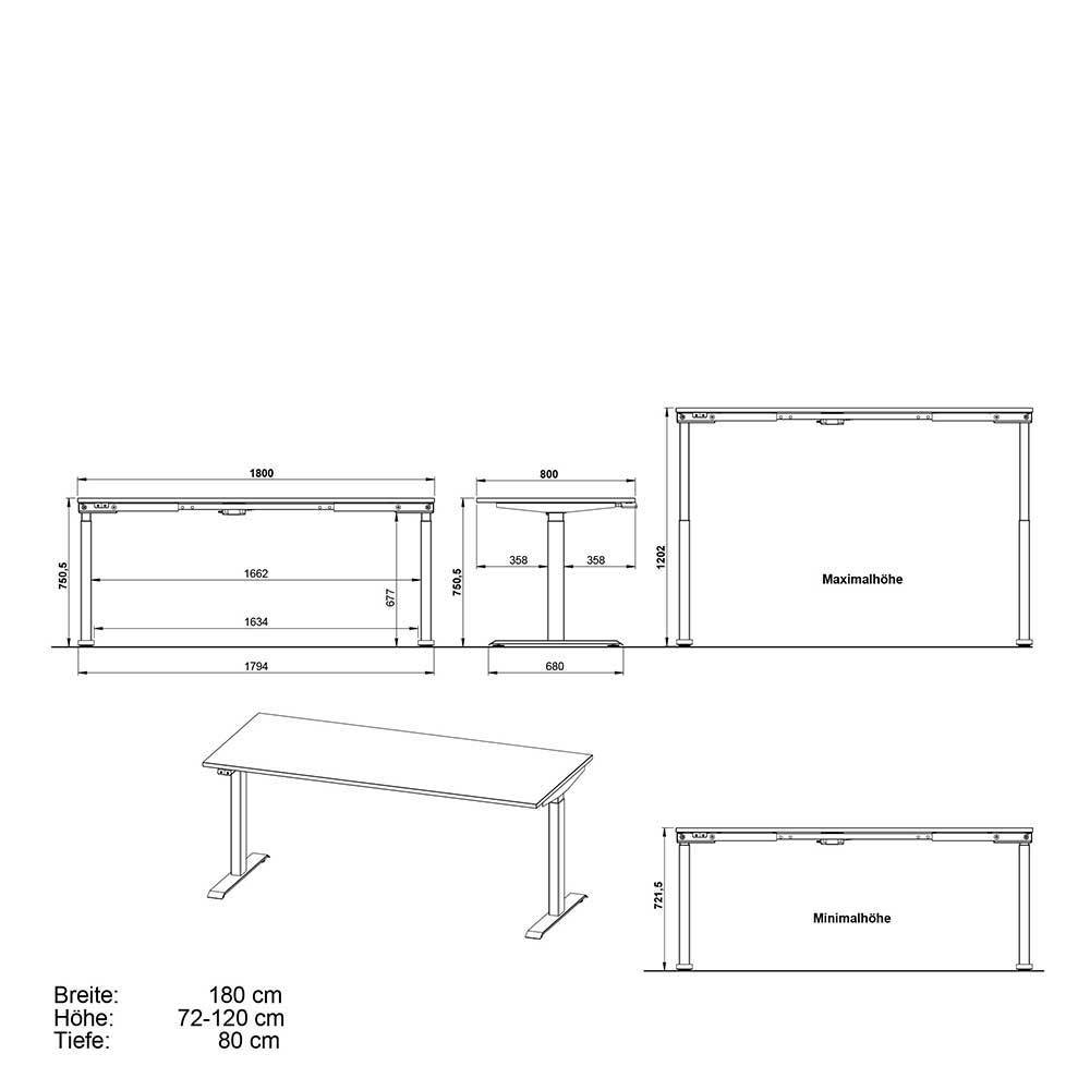 Schreibtisch & Rollcontainer Set - Sparkle (zweiteilig)