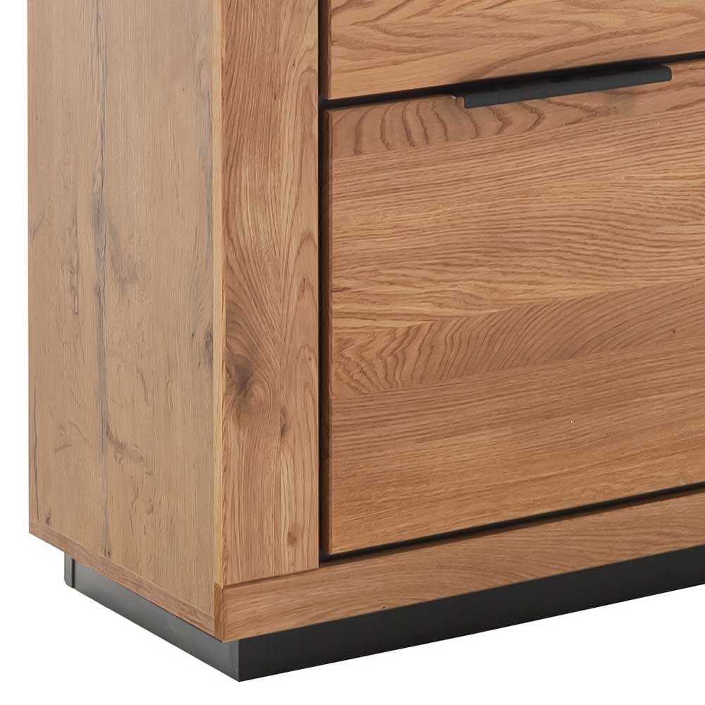 Sideboard in Wildeiche mit Schwarz - Vlacoma