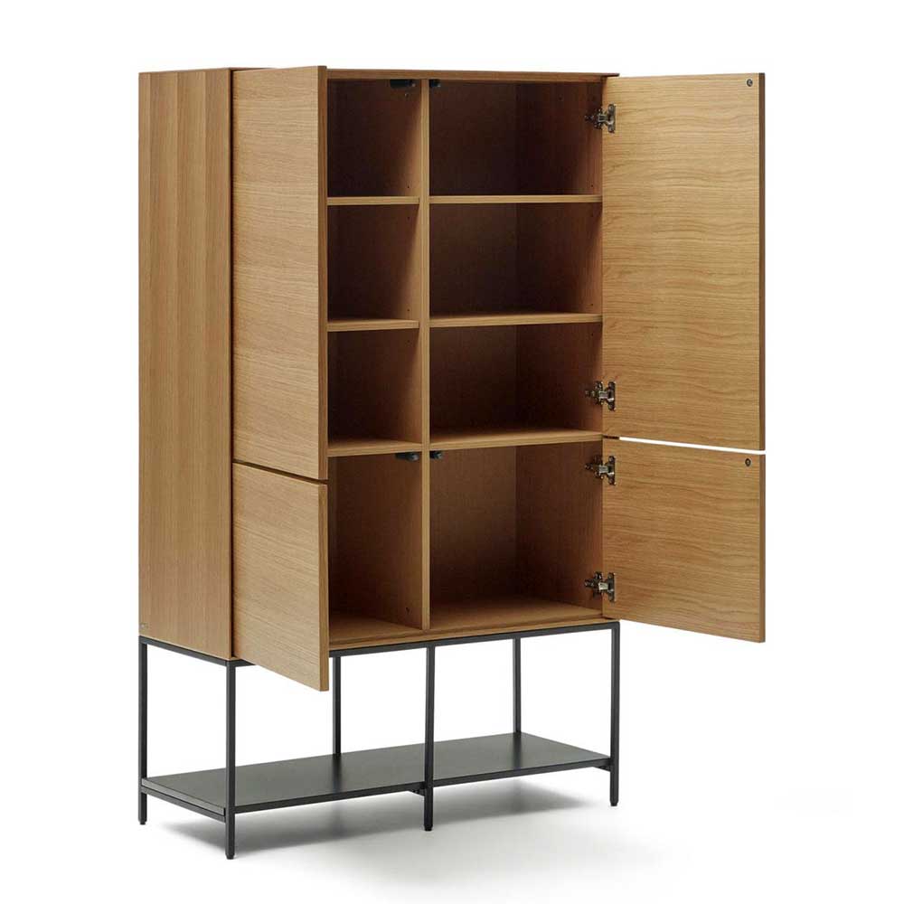 Highboard in Eichefarben und Anthrazit - Utperio