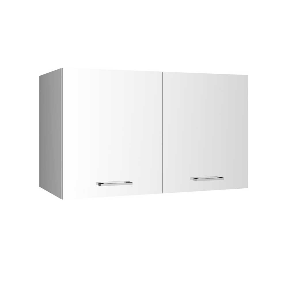 100x57x34 Küche Cuneo hochglänzend Hängeschrank Doppeltür - Weiß in