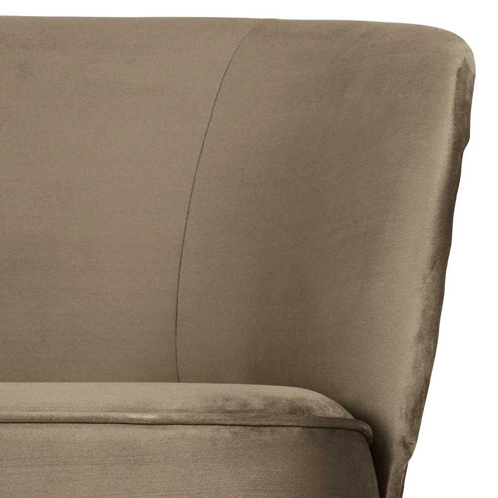 Lounge Couch in Khaki mit Schwarz - Cuba