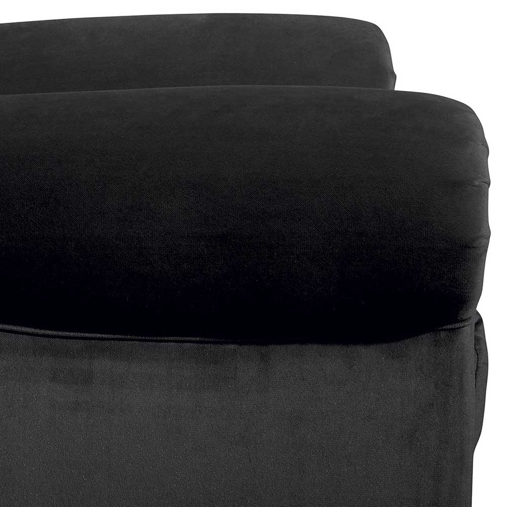 Chesterfield Ohrenbackensessel in Schwarz - Narissa