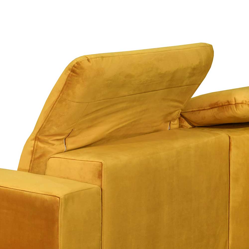 Design Sofa in Gelb Velours - Yoco