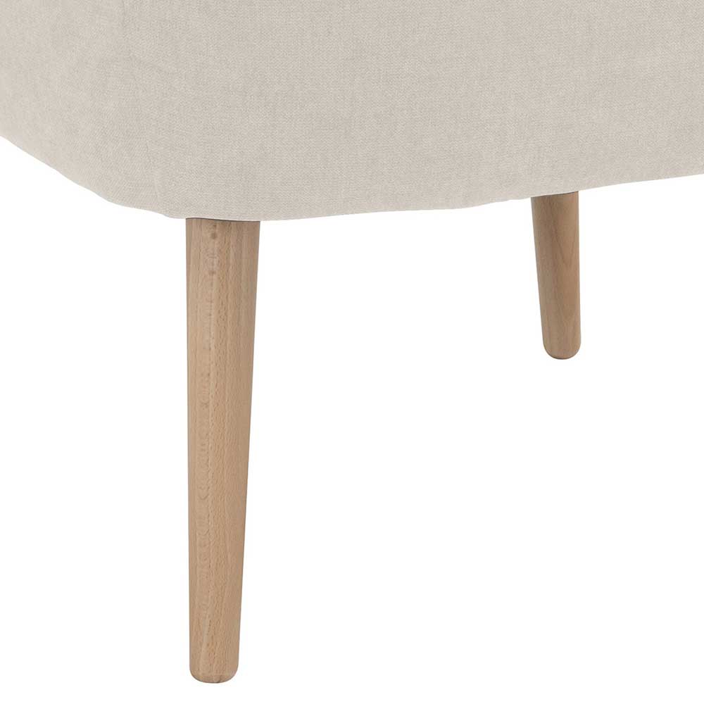 Retro Cocktailsessel in Beige und Buche - Cranzo