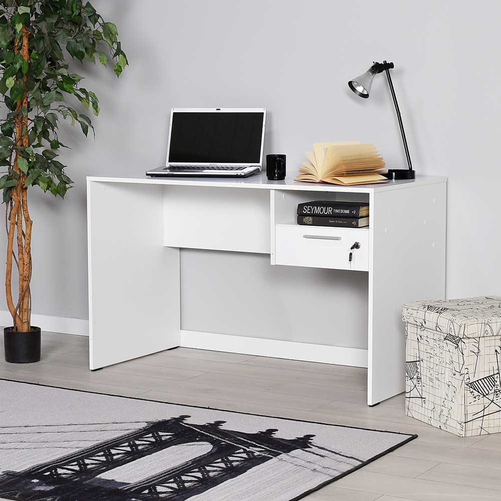 Weißer & Jossa Ablagefach - Schreibtisch abschließbar mit Schublade