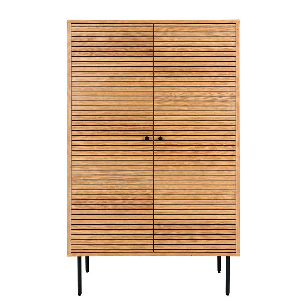 80x130x40 Highboard in Eiche Natur Furnier - Virona