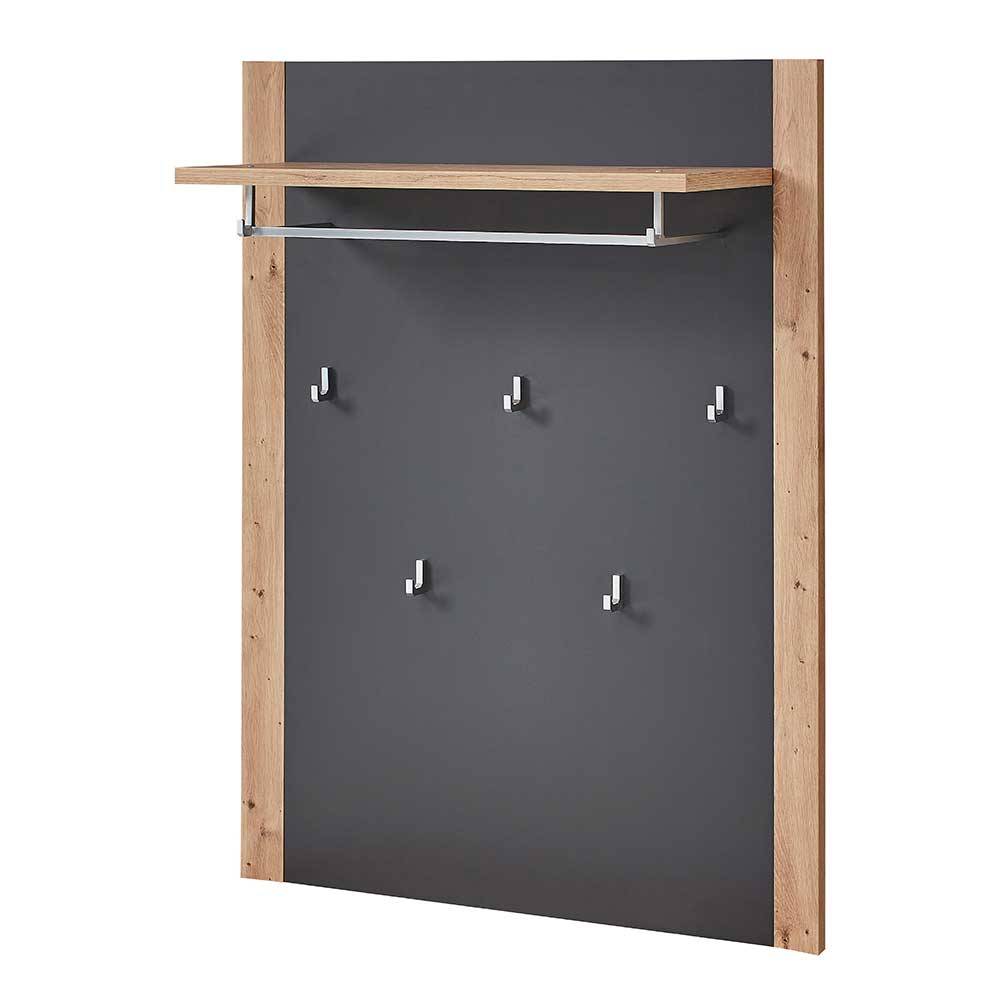 Garderobe mit Hutablage in Dunkelgrau - Espanas