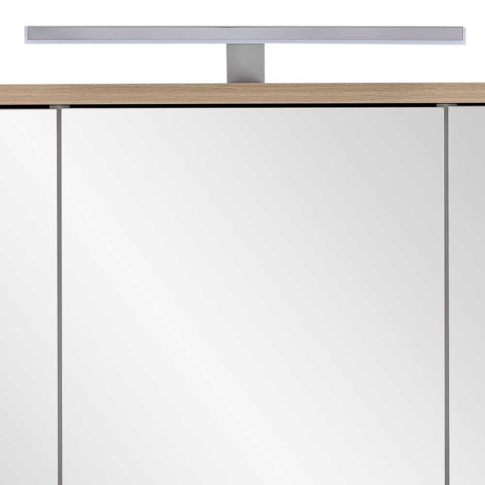 Bad Spiegelschrank in Lepre 65 - oder Breite Eiche mit cm Dekor hell 75 cm