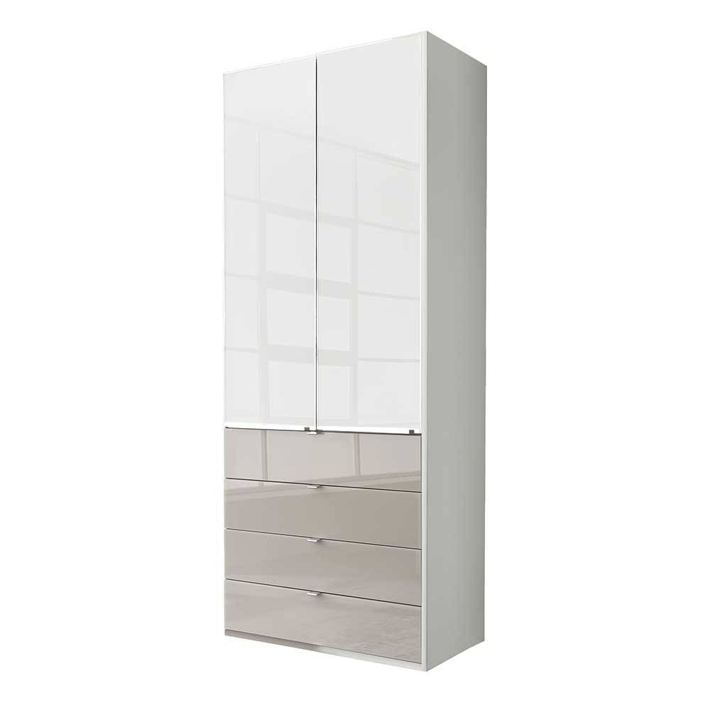 Zweifarbige Kombi-Kleiderschrank 100 cm breit - Pascan