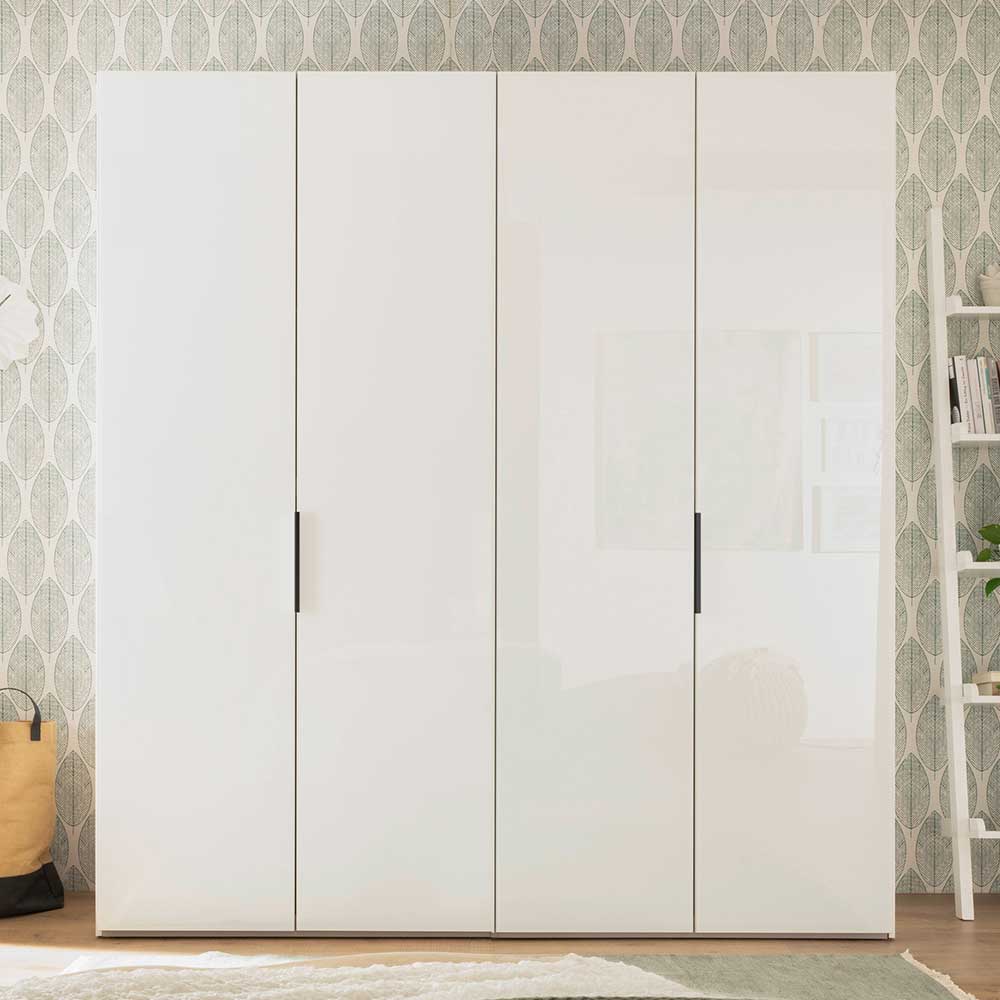 Weißer Schlafzimmerschrank 200 cm breit - Freiburg