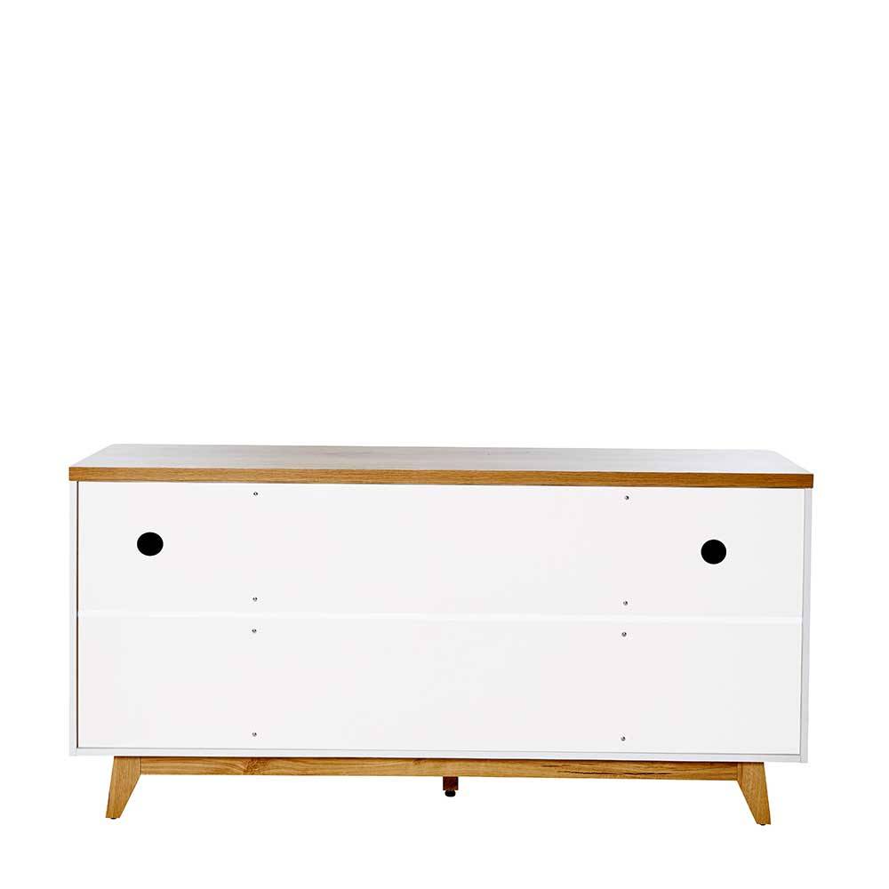 Skandi Sideboard in Weiß mit Kerneiche - Xuana