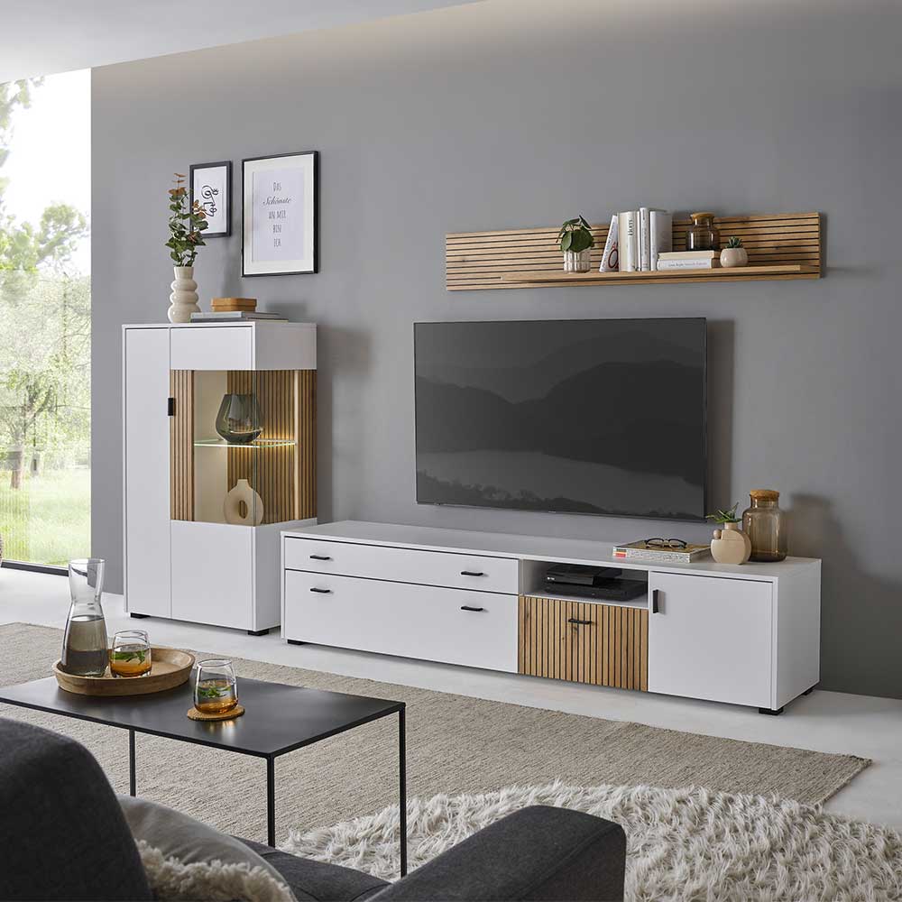 Highboard & TV Lowboard & Wandboard Set - Nenaloro (dreiteilig)