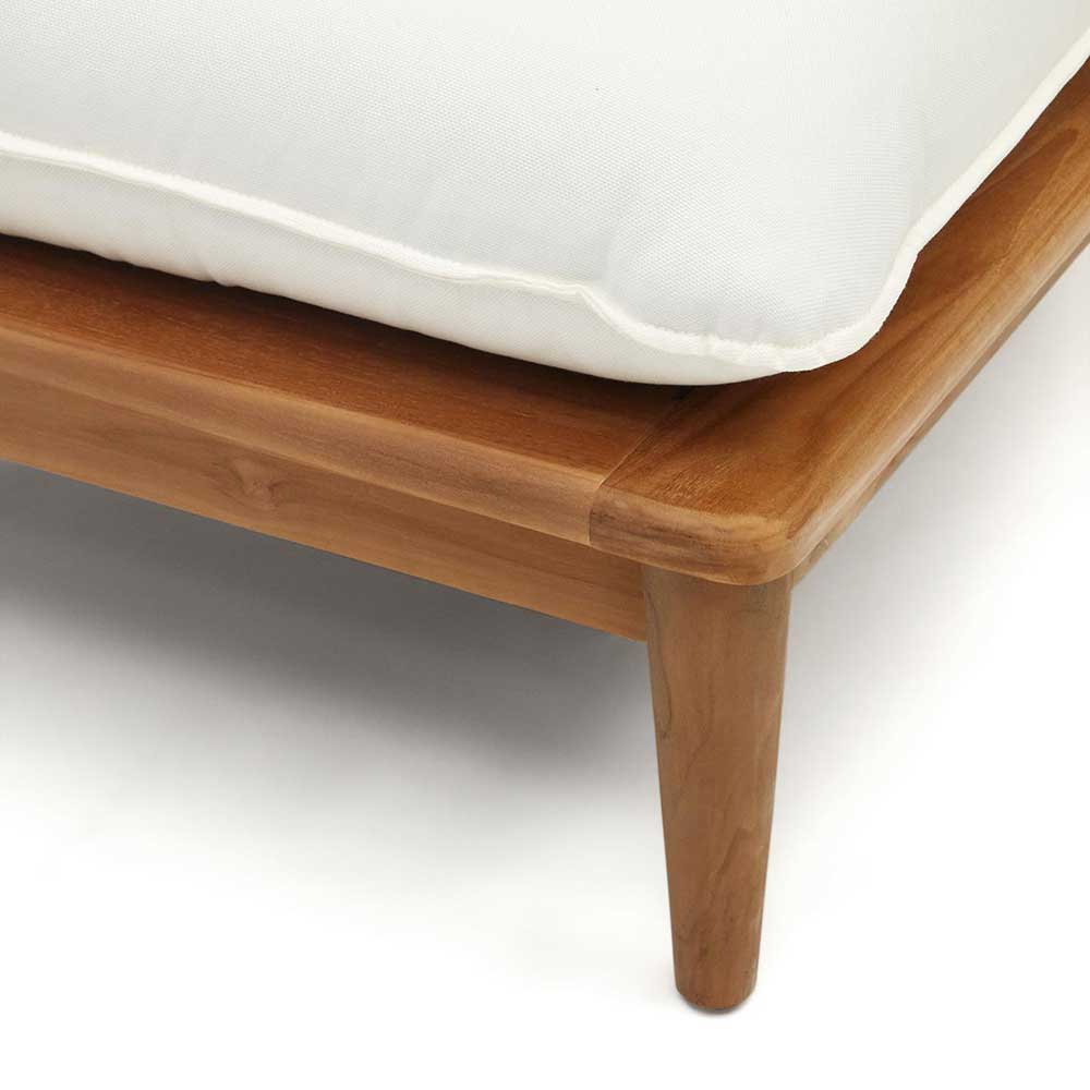 Modulsofa Eckelement aus Teak Massivholz - Palm