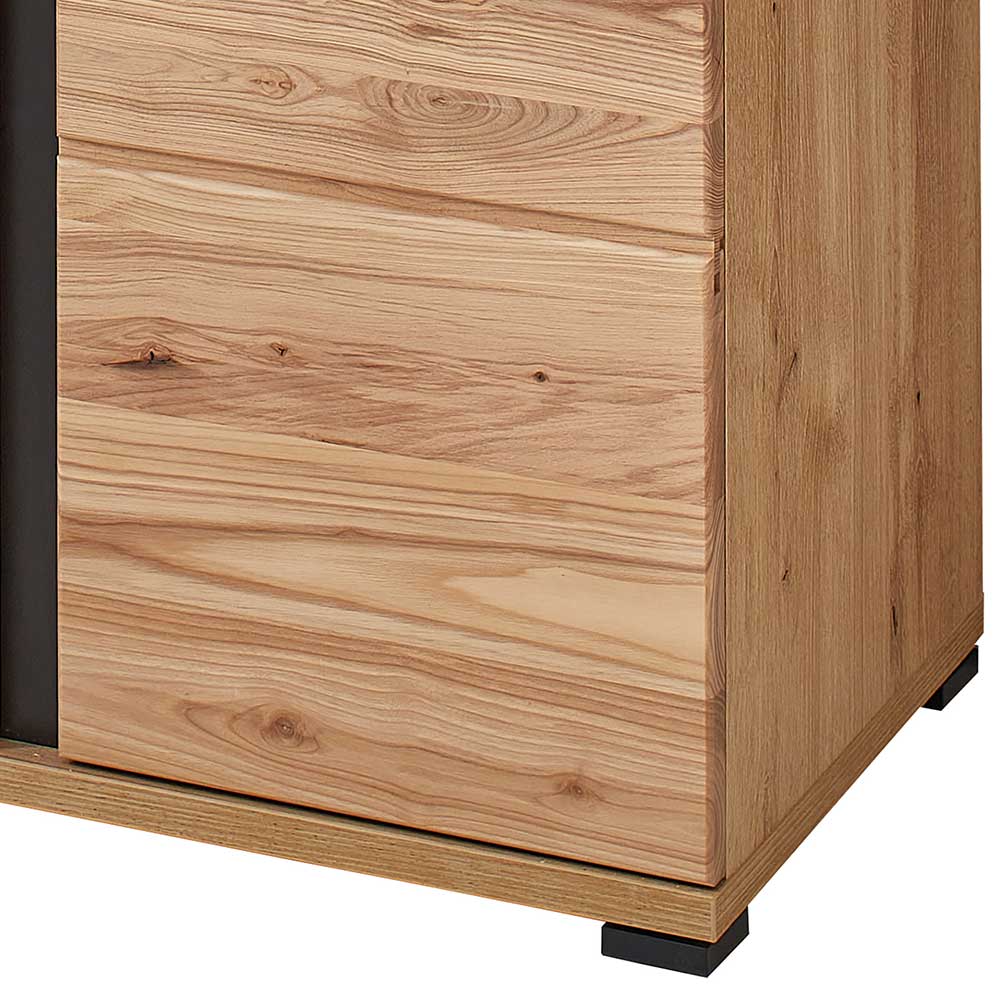 123x121x42 3-türiges Highboard teilmassiv - Latenda