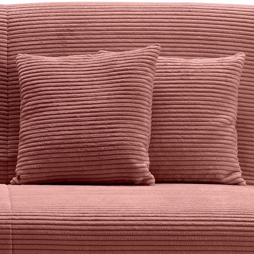 Cord Faltsofa in Rot 145x85x100 - Jannik