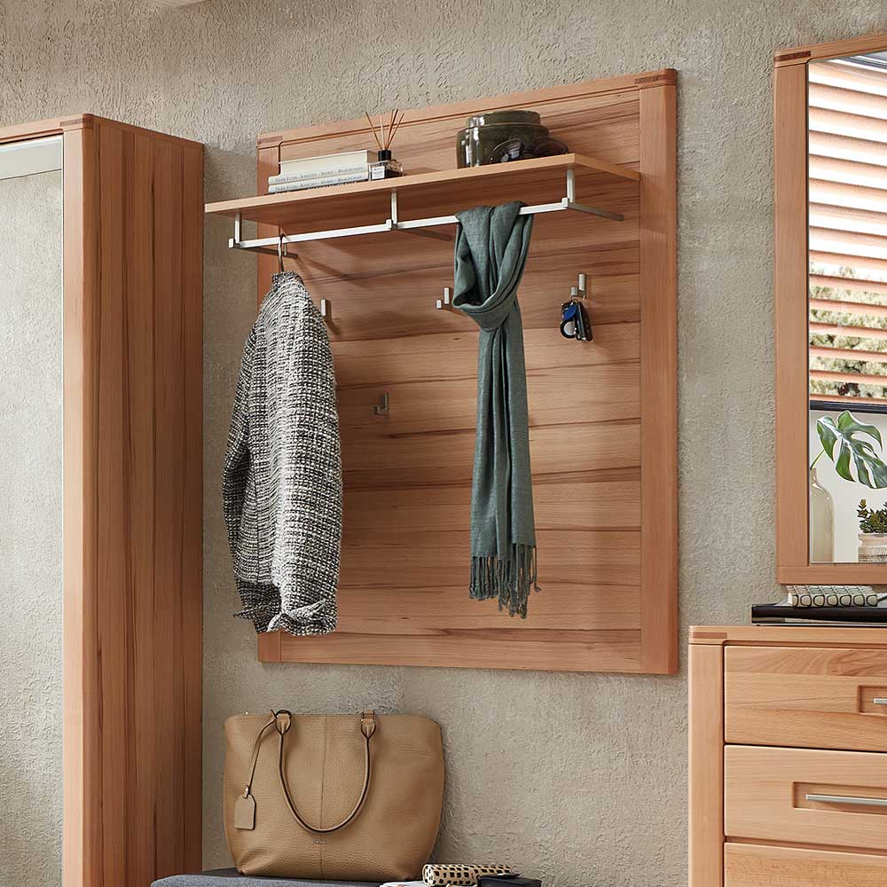 Wandgarderobe - 90x110x29 cm in Kernbuche - Viktorion