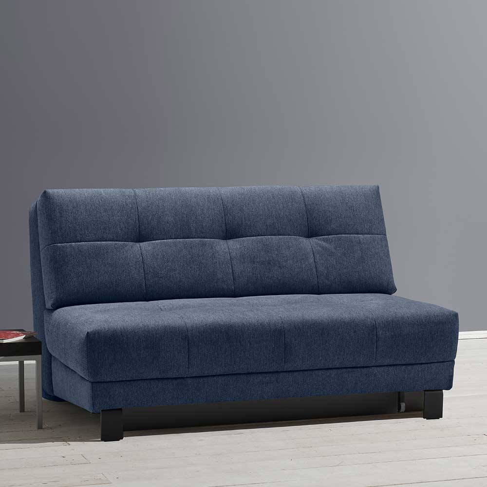 Sofa mit Bettfunktion in Blau Webstoff - Sulara