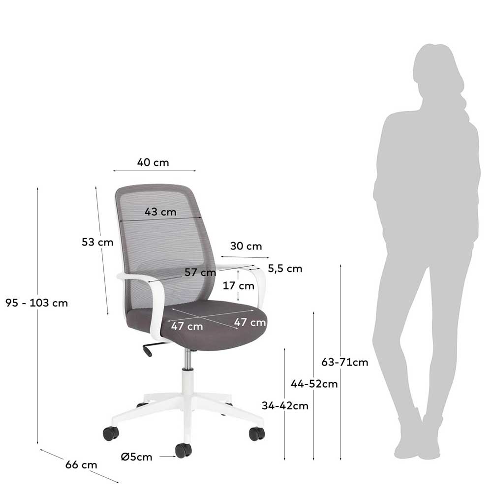 Stylo HBT Cadeira escritório ergonómica design malha respirável