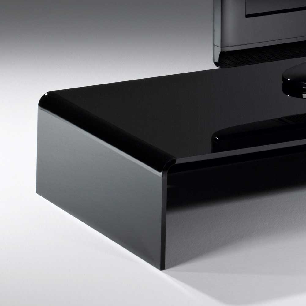 briefpapier reservoir Fascineren Design Acryl TV Tisch in Schwarz in 3 Breiten - Made in Germany - Simeon