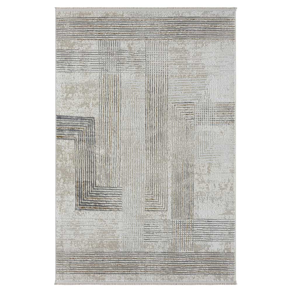 Teppich mit kurzem und Beige Creme in Erulina 230x160 Flor - 290x200 150x80
