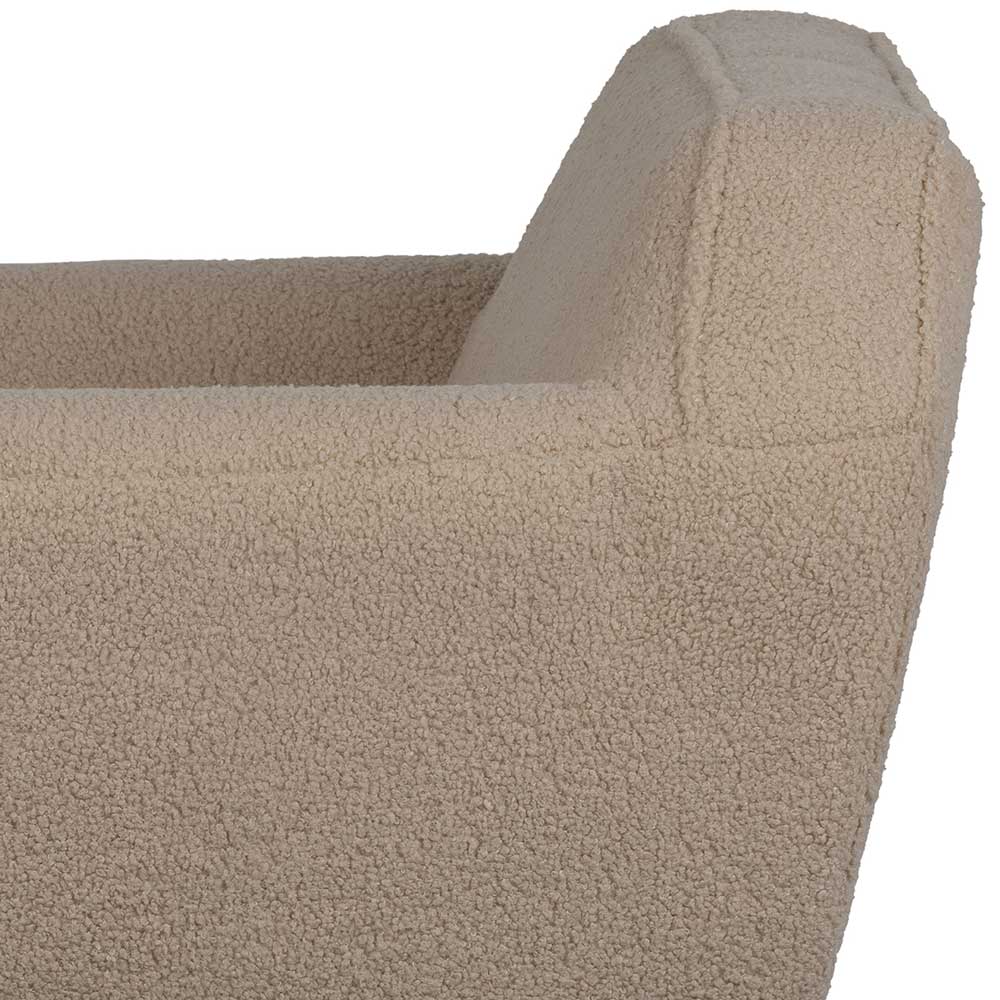 Sessel aus Webplüsch in Beige - Azizi