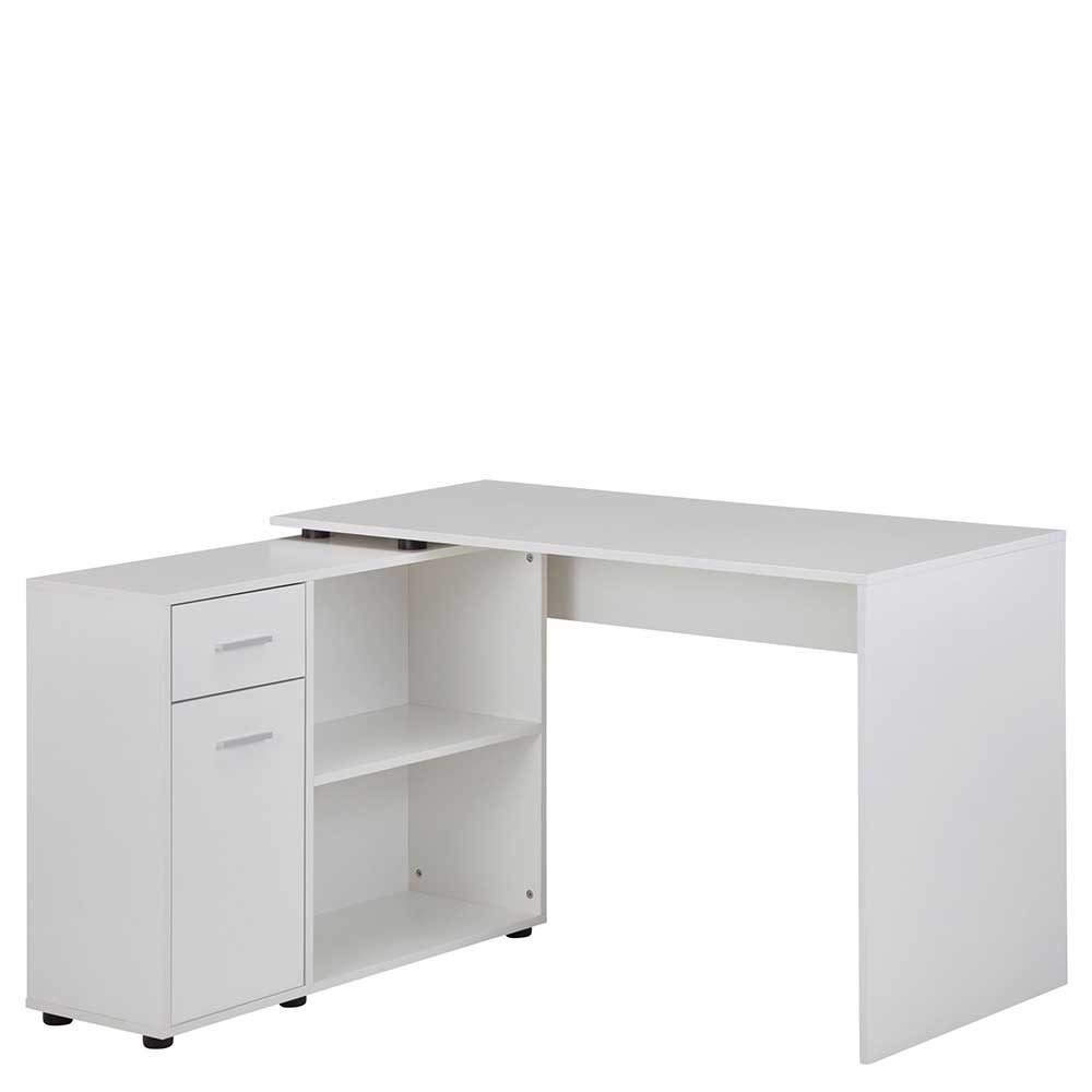 & in & mit - Weiß Türfach Schreibtisch Seitenregal Egorys Schublade