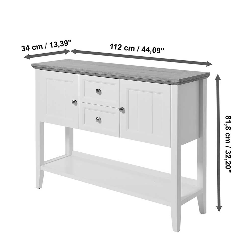 Konsolentisch mit Stauraum im Landhausstil - Carter