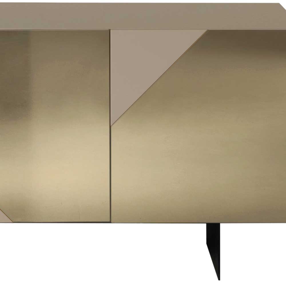 3-türiges Sideboard mit Spiegelglas in Bronze - Razepta