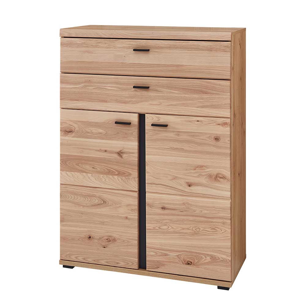 90x124x38 Teilmassiver Büroschrank modern - Emly