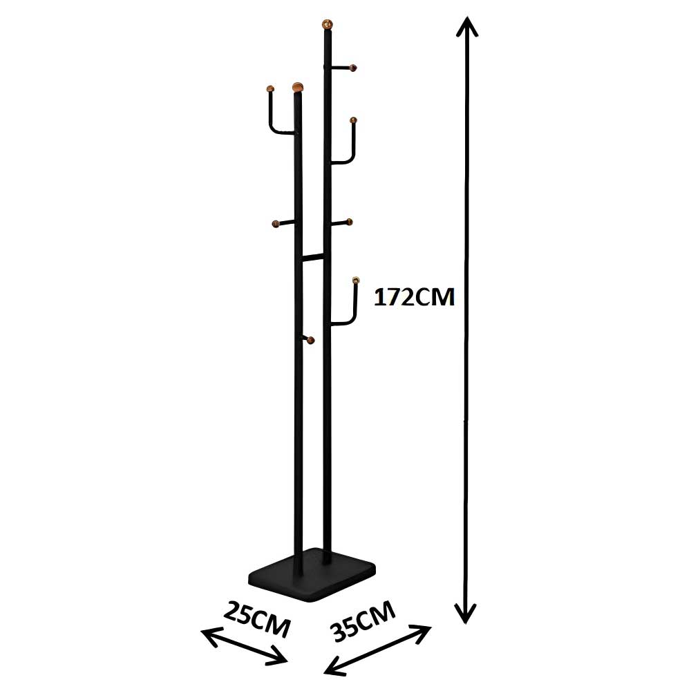 Moderne Standgarderobe in Schwarz - Inverno