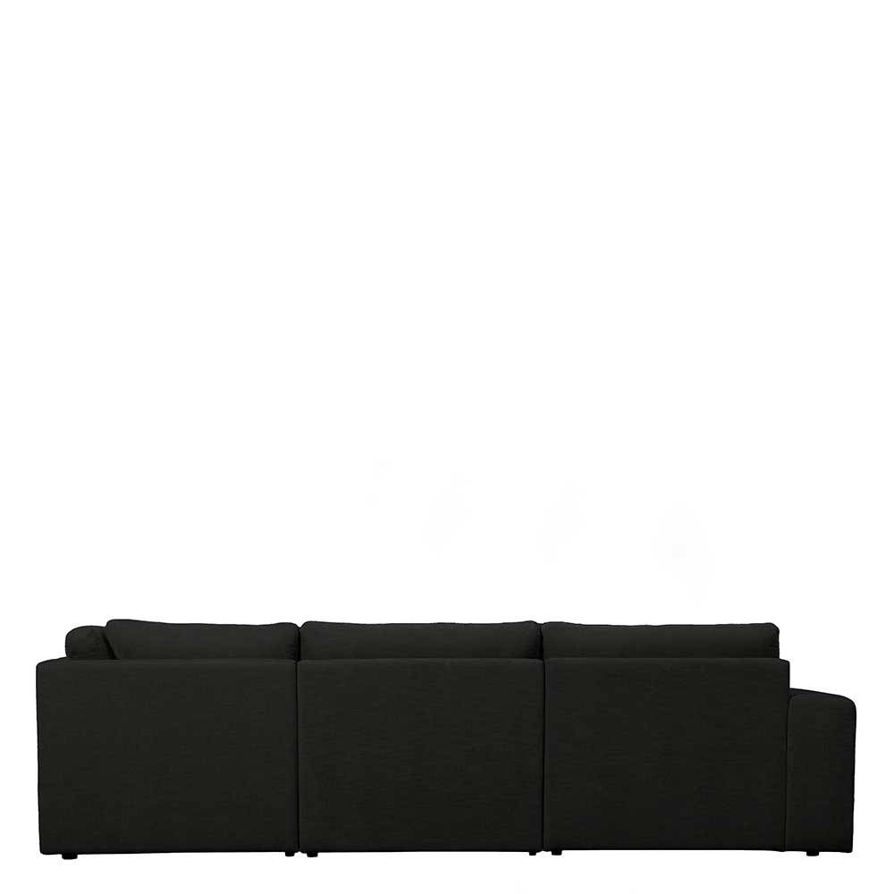 L Sofa aus Webstoff in Anthrazit - Jilatov