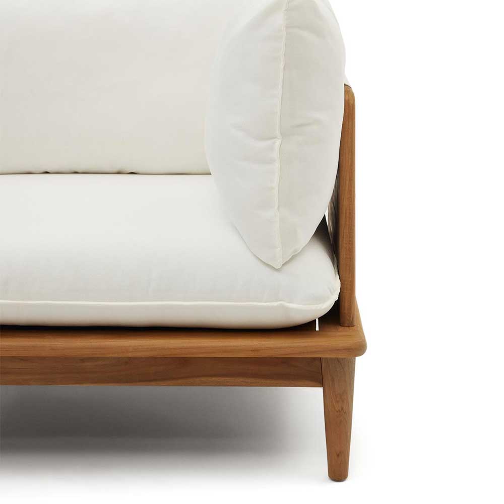 Modulsofa Eckelement aus Teak Massivholz - Palm