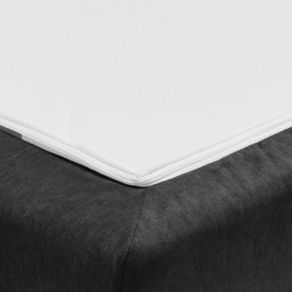 Microvelours Klappsofa in Schwarz - Ocna