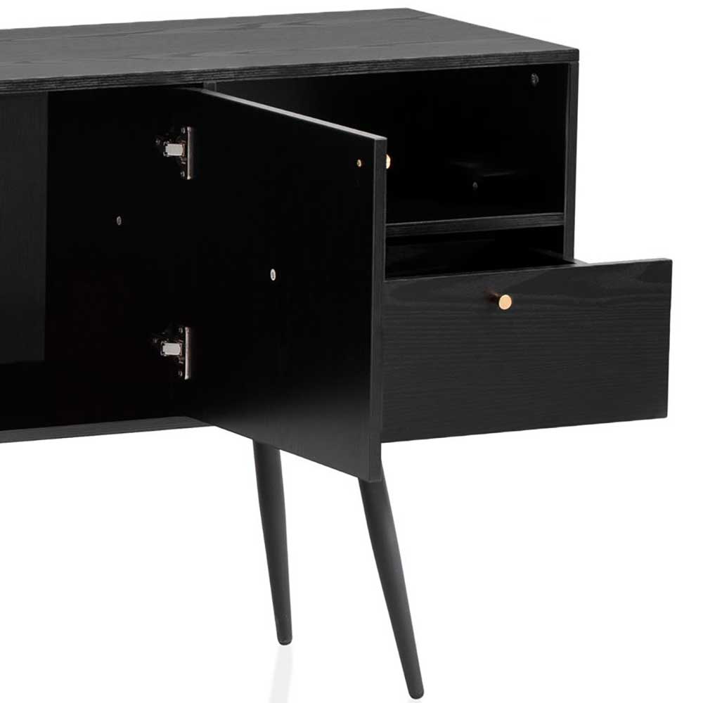 Retro Sideboard in Schwarz - Flair