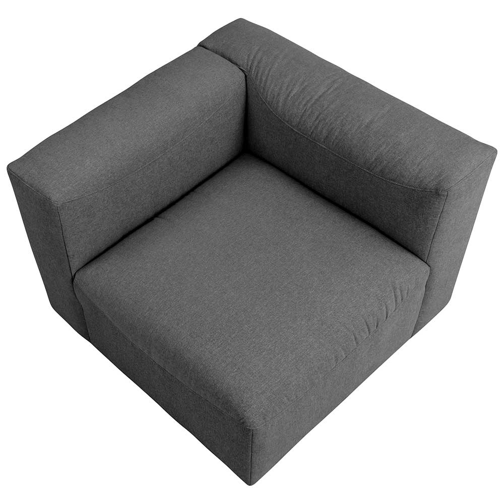 Modernes Sofa-Eckelement in Anthrazit - Telrama