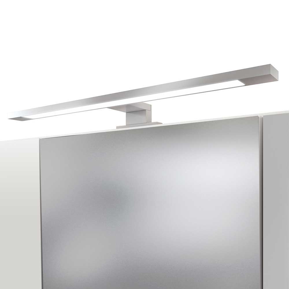Grauer 3D Bad-Spiegelschrank mit 120 Beleuchtung cm Nitusa LED - Breite und
