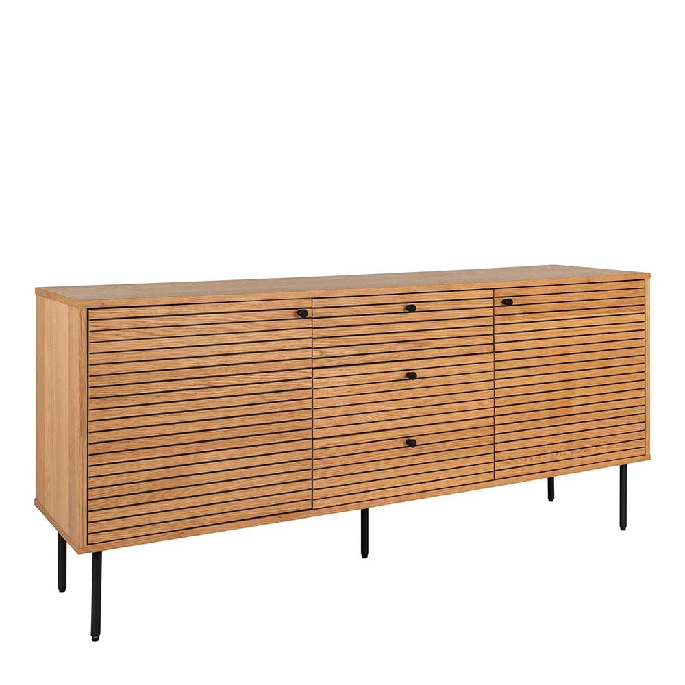 150x75x40 Sideboard in Eiche Natur Furnier - Virona