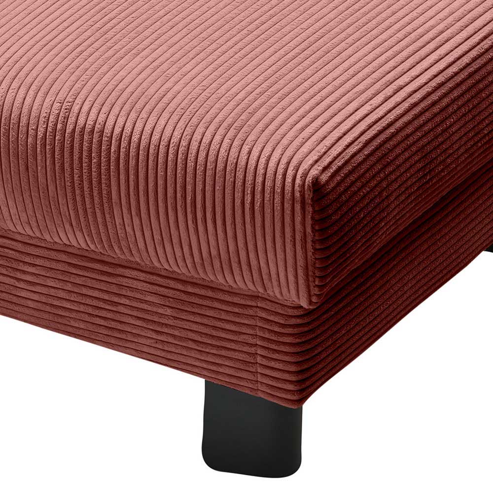 Cord Faltsofa in Rot 145x85x100 - Jannik