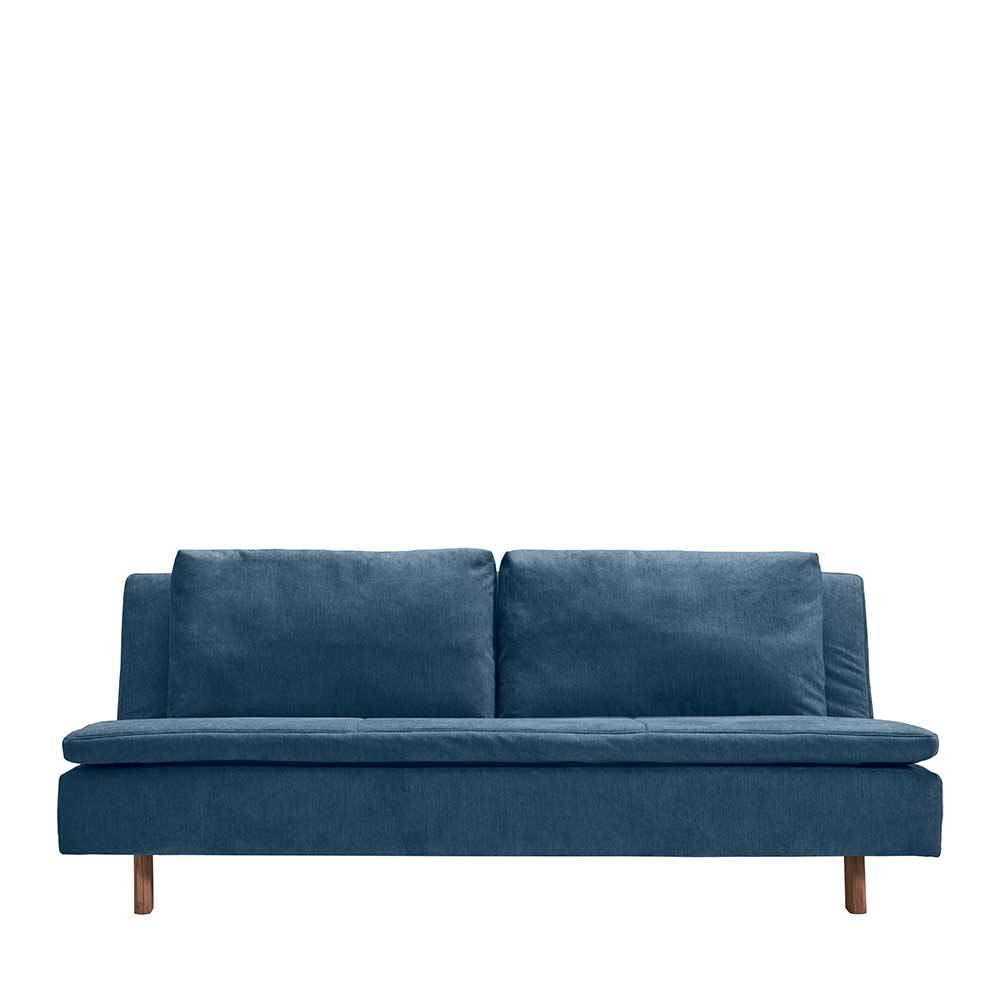 Schlafsofa in Blau und Eiche - Jesticas